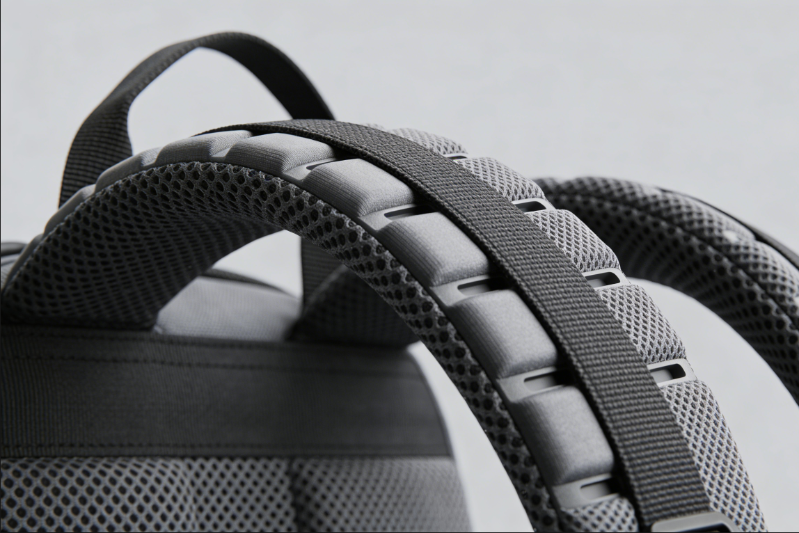 black 3d air mesh for backpack 